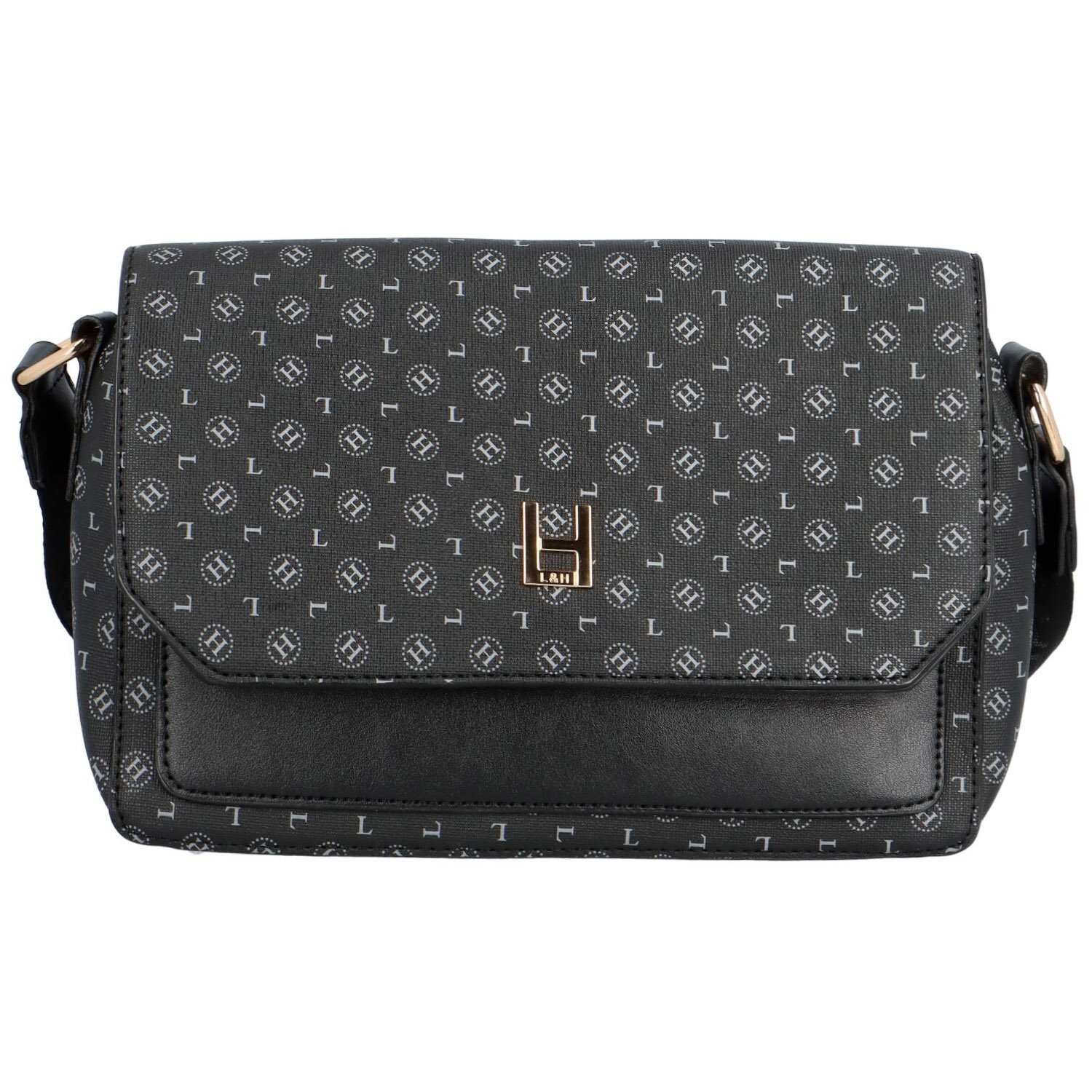 Módní dámská malá koženková crossbody Ceceeli,  černá