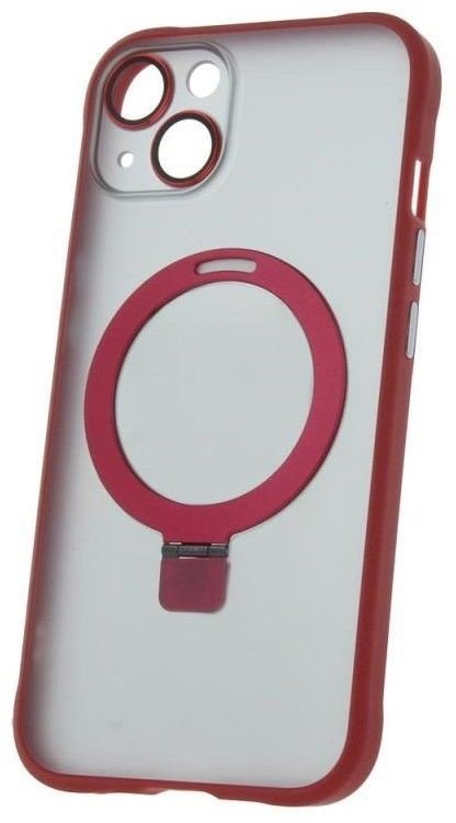 Forever Silikonové TPU pouzdro Mag Ring pro iPhone 15 červené (TPUAPIP15MRTFORE)