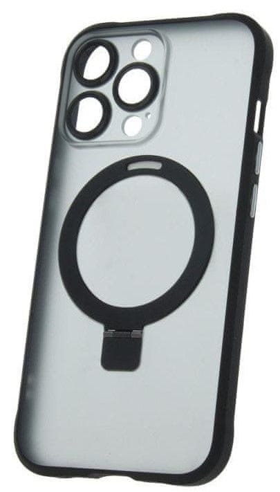 Forever Silikonové TPU pouzdro Mag Ring pro iPhone 15 Pro černé (TPUAPIP15PMRTFOBK)