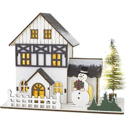 RETLUX Domek v zimě 18 cm 7 LED