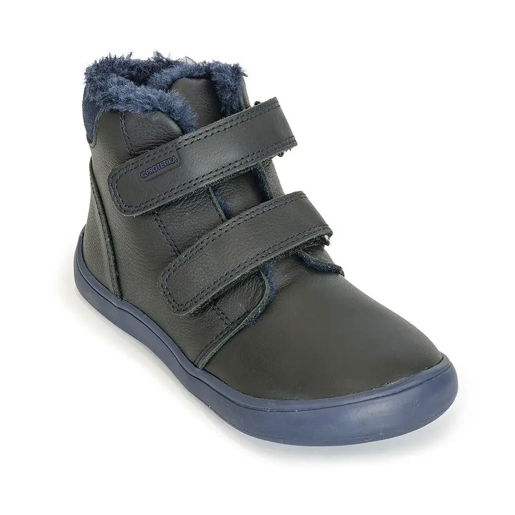 Protetika Dívčí zimní barefoot vycházková obuv Deny černá 24