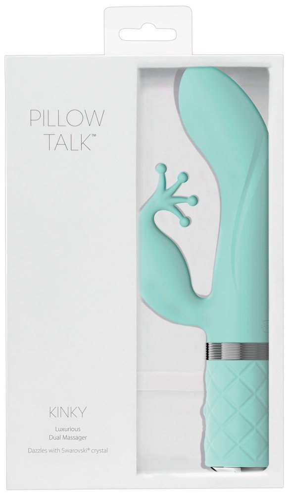 Pillow Talk Kinky - dobíjecí vibrátor na bod G (tyrkysový)