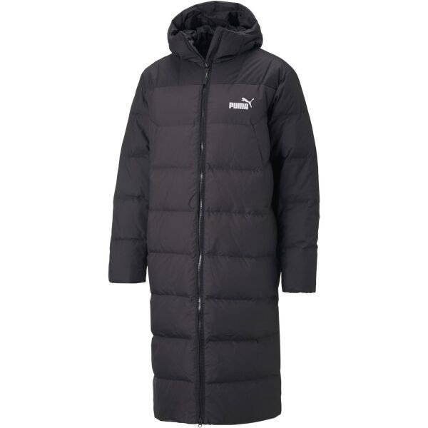 Puma LONG HOODED DOWN COAT Pánský kabát, černá, veľkosť S