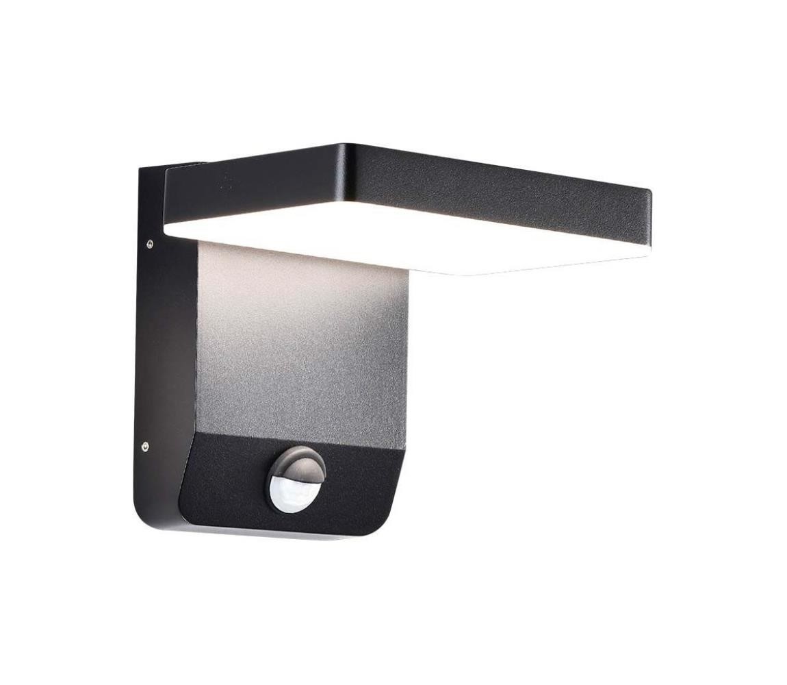 LED Venkovní nástěnné svítidlo se senzorem LED/17W/230V 4000K černá