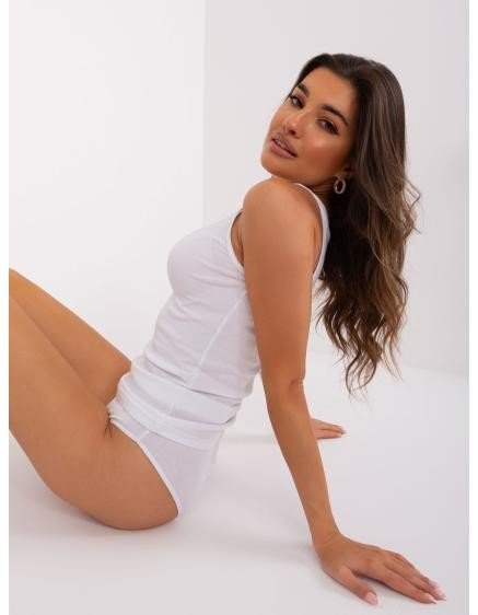 Dámský komplet pruhovaný dvoudílný noční TIA bílý