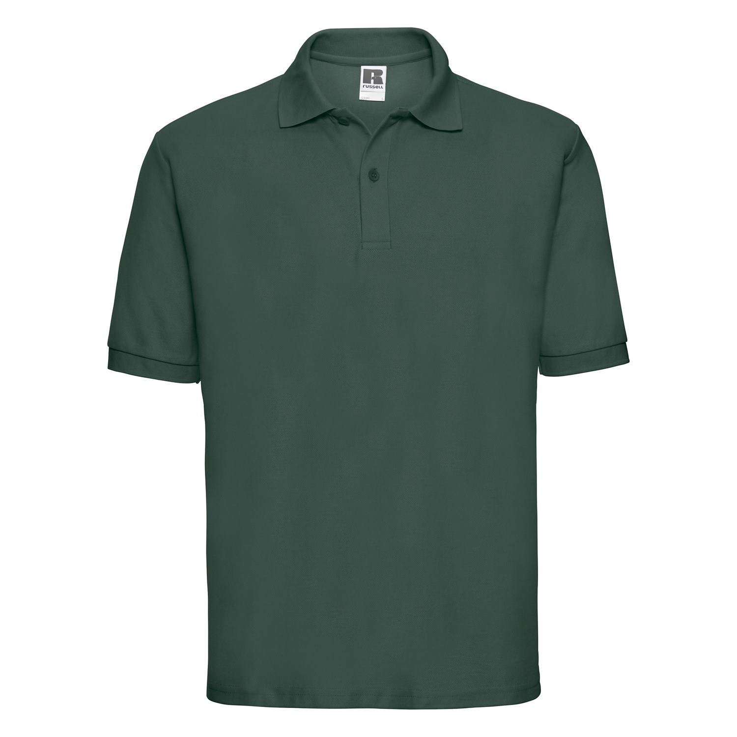 Men's Green Polycotton Polo Shirt Russell