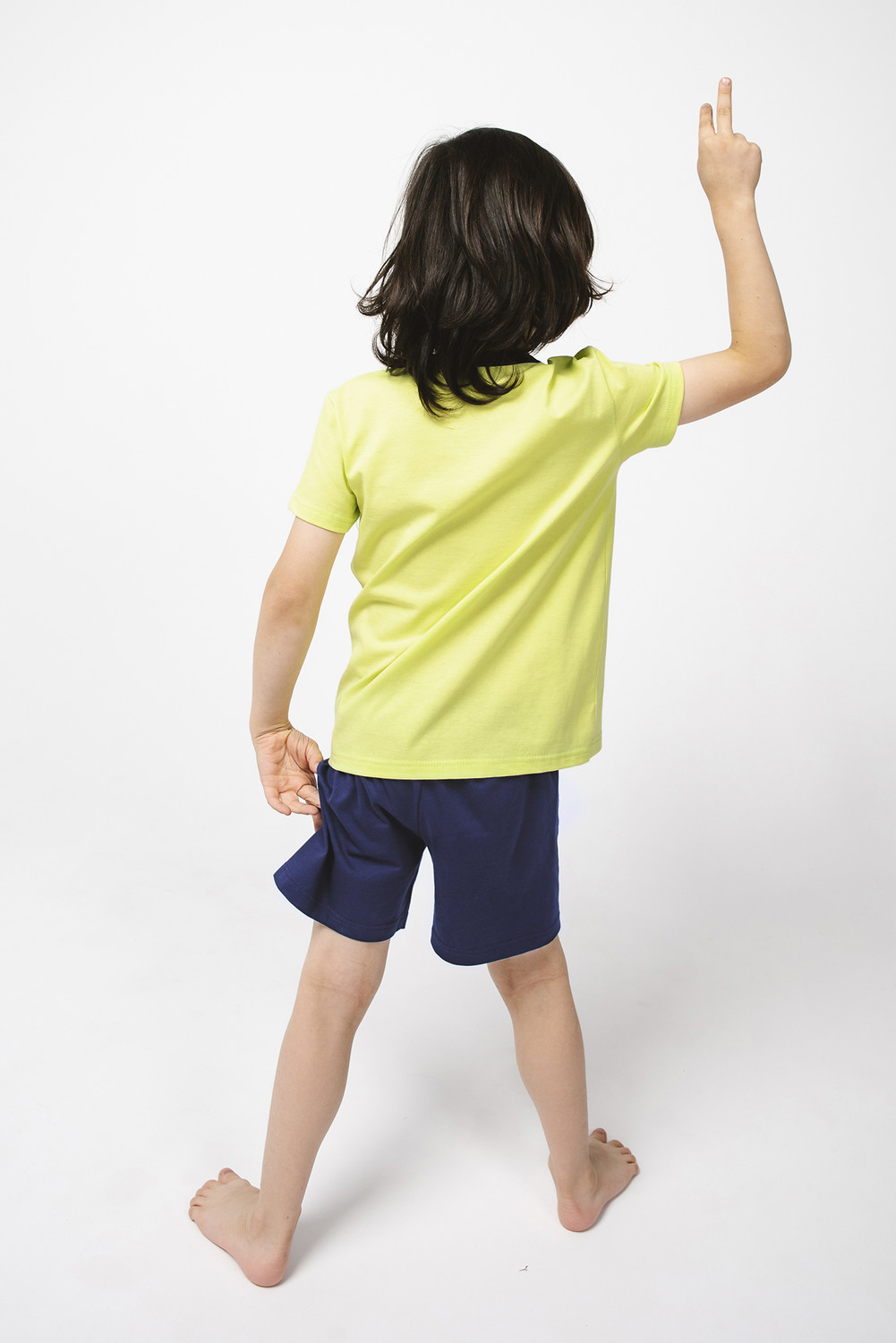 Chlapecké pyžamo Remek, krátký rukáv, krátké nohavice - zelená/námořnická modrá