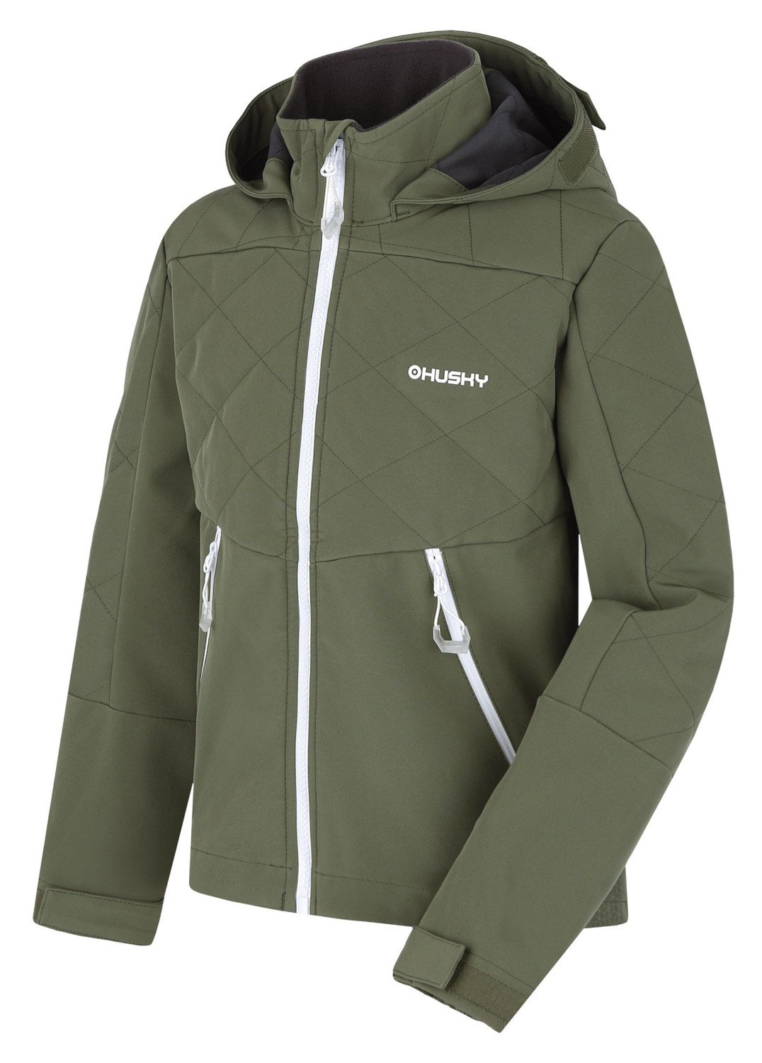 Husky Salex K 122, khaki Dětská softshell bunda