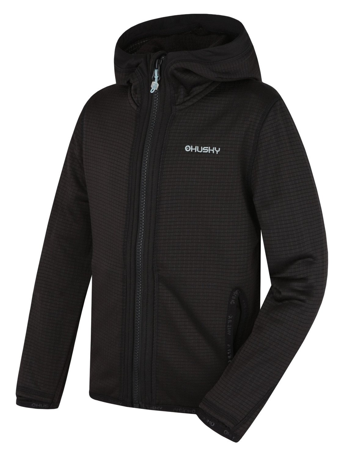 Husky Artic Zip K 134, black Dětská mikina s kapucí