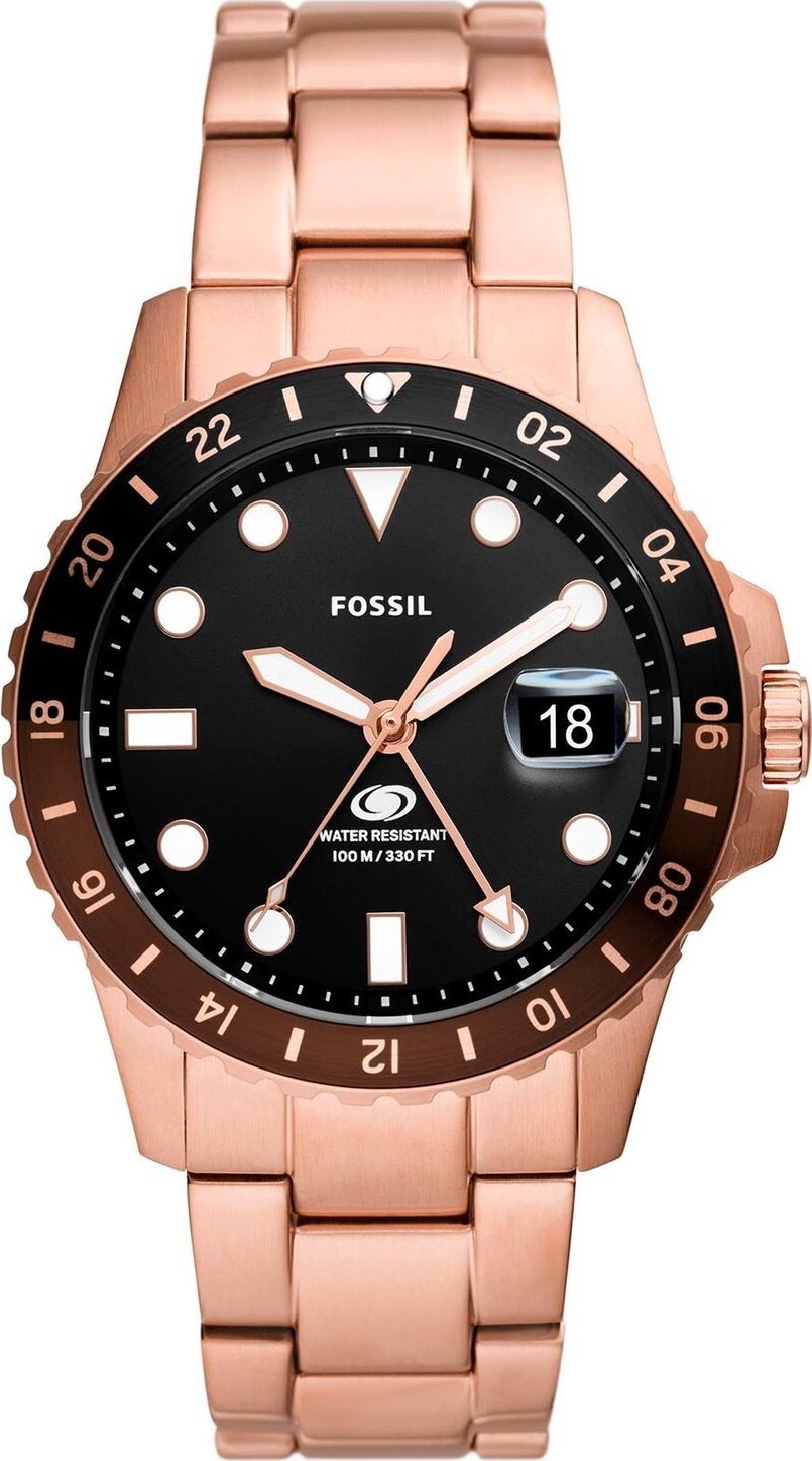 Hodinky Fossil Blue FS6027 Black/Rose Gold