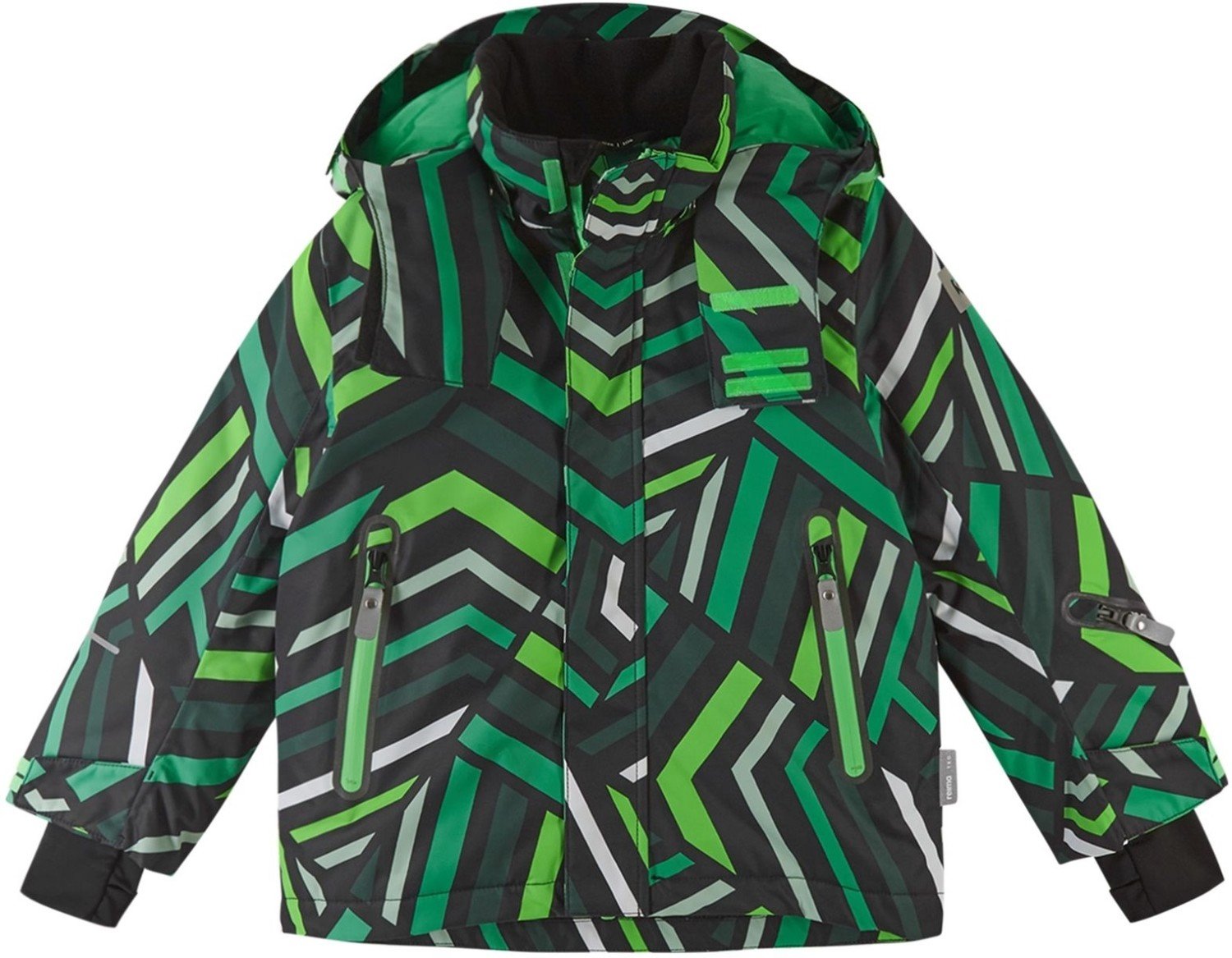 Chlapecká zimní lyžařská bunda reima kairala černá/zelená 128