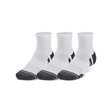 Under Armour Unisex ponožky Performance Tech 3pk Qtr white M, Bílá, 40 - 42