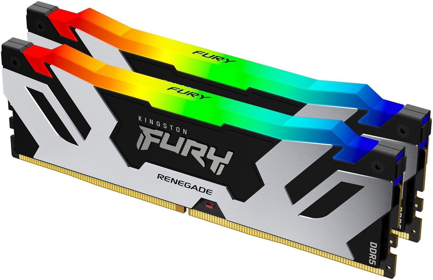 Kingston FURY Renegade RGB Silver/Black 96GB (2x48GB) DDR5 6000 CL32 - KF560C32RSAK2-96