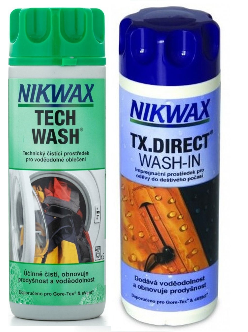 NIKWAX sada prací prostředek Tech Wash a impregnace TX.Direct Wash-In (300 + 300 ml)
