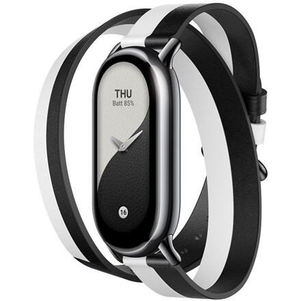 XIAOMI SMART BAND 8 DOUBLE WRAP STRAP BLACK AND WHITE