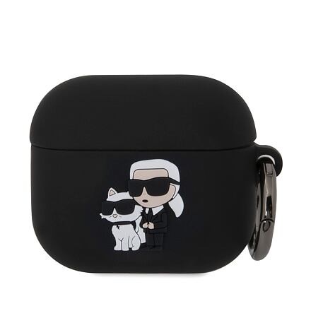 Karl Lagerfeld 3D Logo NFT Karl and Choupette Silikonové Pouzdro pro AirPods 3 Black KLA3RUNKC