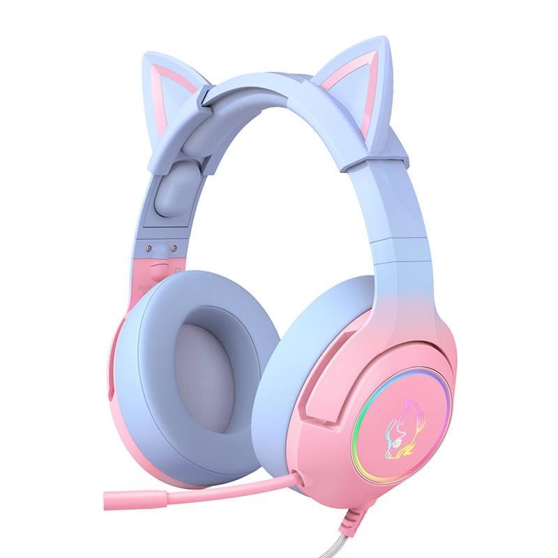 Herní sluchátka ONIKUMA K9 Pink/Blue