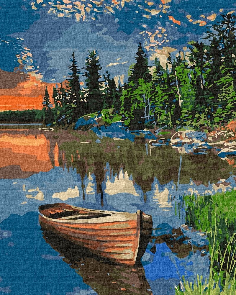 Ideyka Malování podle čísel obraz u jezera 40x50cm - 1 ks