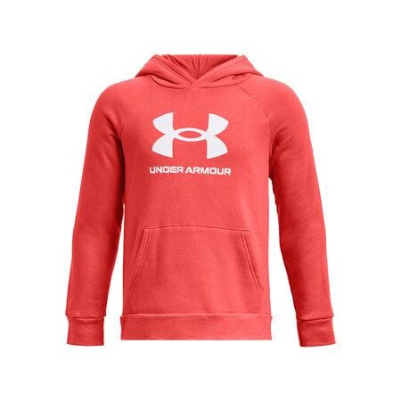 Under Armour Chlapecká mikina Rival Fleece BL Hoodie venom red YXS, 122, –, 127
