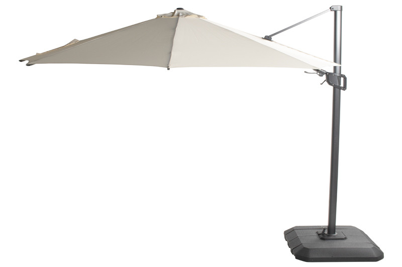 Hartman Zahradní slunečník Shadowflex 300cm s bočním stíněním, Light grey