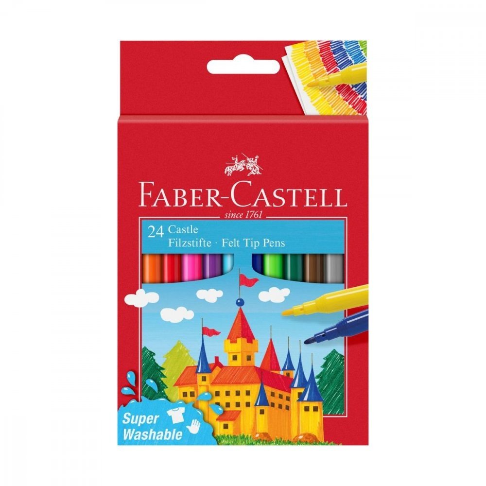 FABER-CASTELL POPISOVACÍ FIBRE-TIP CASTLE 24 BAREVNÉ