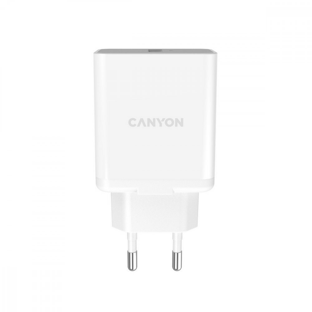 CANYON H-36 VYSOKORYCHLOSTNÍ NABIJACKA 1XUSB-A, 36W QUICK CHARGE 3.0 TECHNOLOGIE, BÍLÁ CNE-CHA36W0