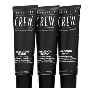 American Crew Precision Blend Natural Gray Coverage barva na vlasy pro muže Medium Ash 5-6 3 x 40 ml