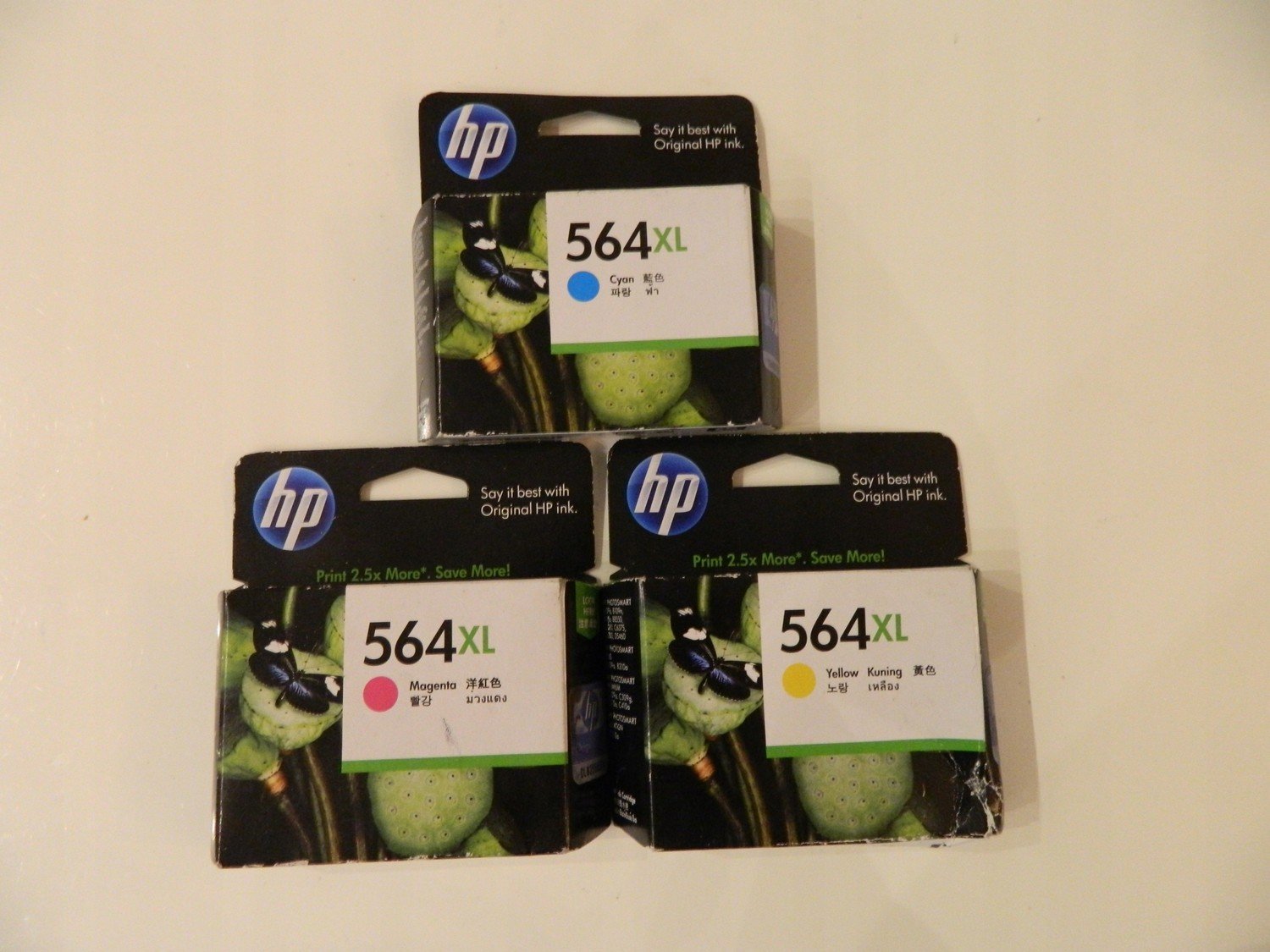 3 x inkoust Hp 564XL Cmy Originál PhotoSmart B8550, C6300