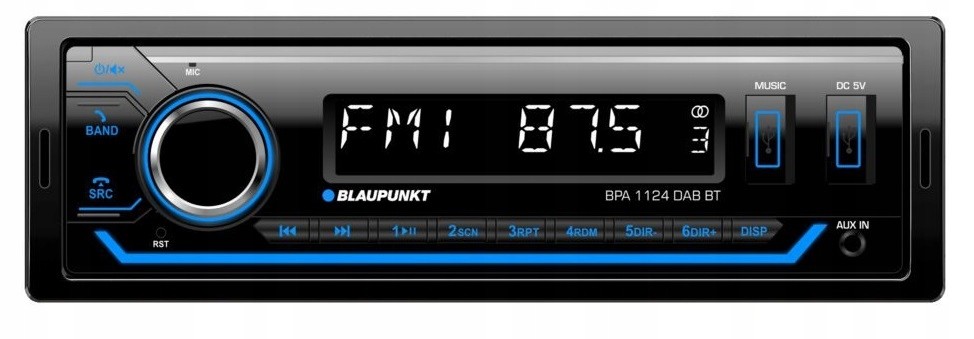 Blaupunkt BPA1124DAB Bt Dab Autorádio Aux Usb Bluetooth VarioColor