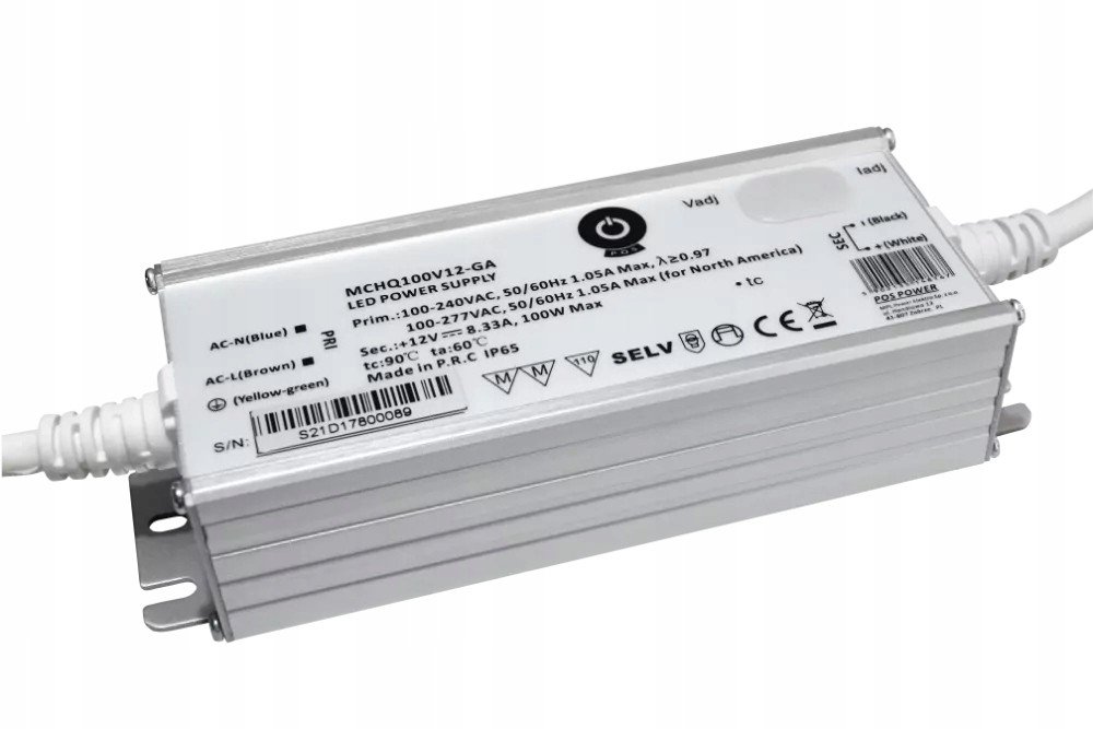 Napájecí Zdroj Pos 8.3A 100W 12V IP65 MCHQ100V12-GA