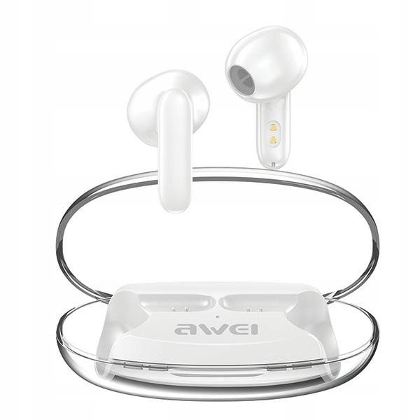 Awei Bluetooth 5.3 T85 Enc Tws sluchátka dokovací stanice bílá/bílá