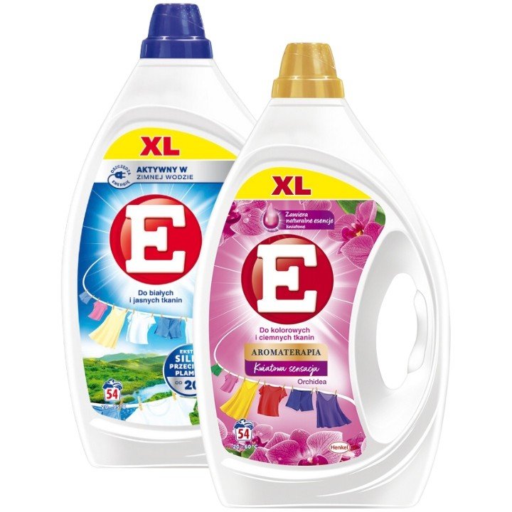 E gel na praní barvy a prádla Mix 2x2,43L 108 praní