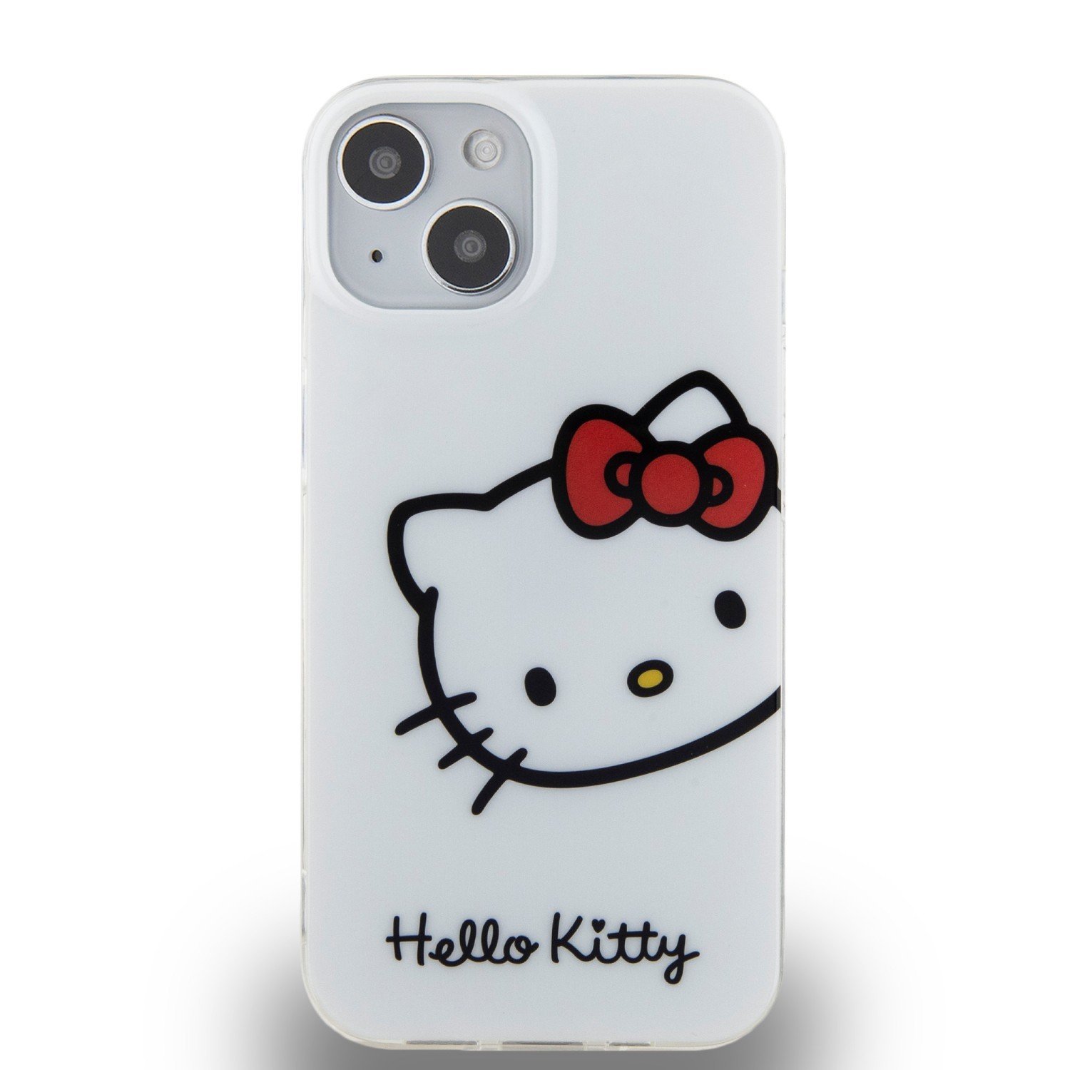 Zadní kryt Hello Kitty IML Head Logo pro Apple iPhone 13, bílá