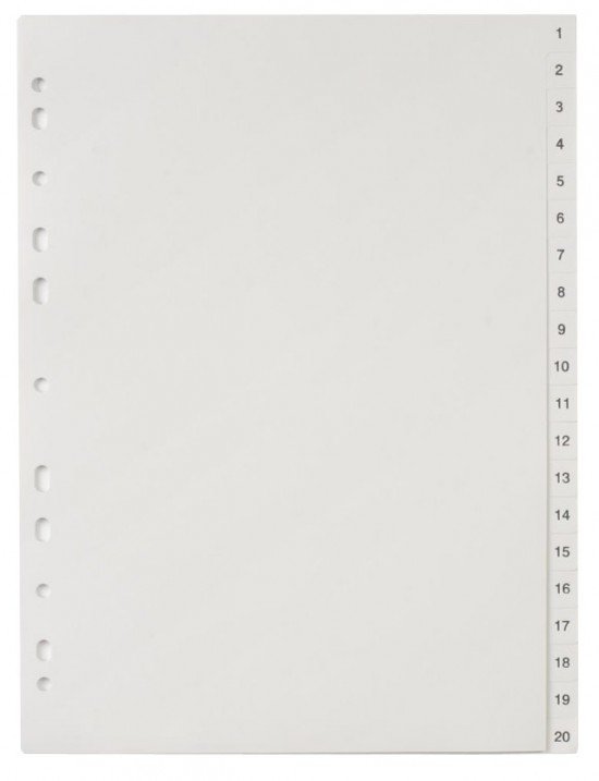 Karton P+P Rozdružovač A4 1-20  7-427