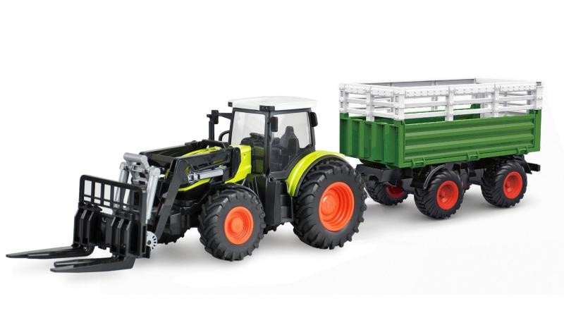 Amewi RC Traktor čelní nakladač s XL příslušenstvím, světla, zvuk, 1:24