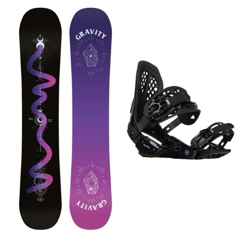 Gravity Sirene Black 23/24 dámský snowboard + Gravity G2 Lady black vázání + sleva 400,- na příslušenství