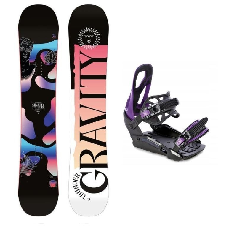 Gravity Thunder 23/24 dámský snowboard + Raven S230 Black/violet vázání