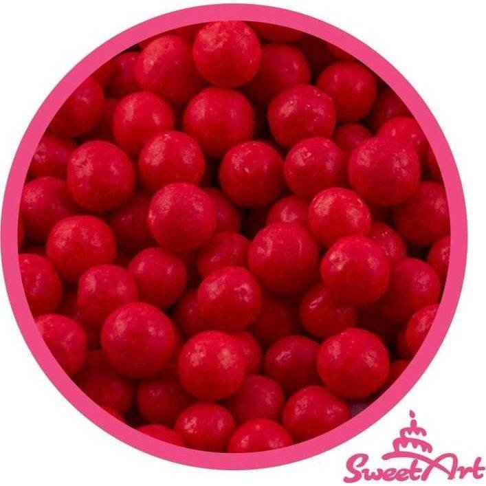 SweetArt cukrové perly červené 7 mm (80 g)