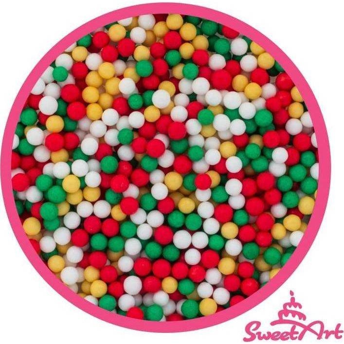 SweetArt cukrové perly Golden Christmas mix 5 mm (80 g)