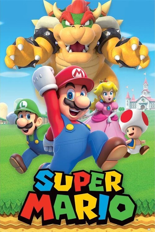 PYRAMID Plakát, Obraz - Super Mario - Character Montage, (61 x 91.5 cm)