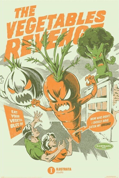 PYRAMID Plakát, Obraz - Ilustrata - The Vegetables Revenge, (61 x 91.5 cm)