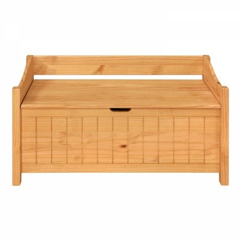 Dřevěná lavice truhla s úložným prostorem CORONA 2 světlý med vosk Akce, super cena, doprava zdarma Idea