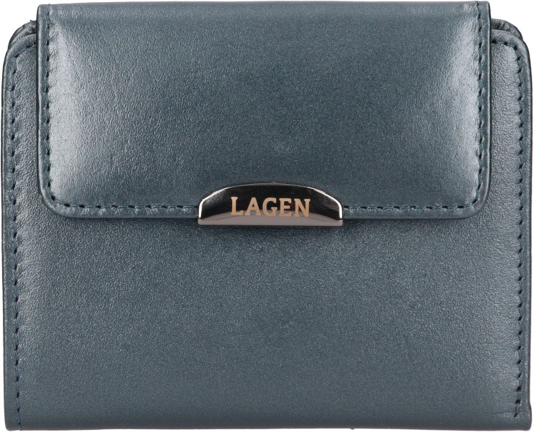 Lagen Dámská kožená peněženka 50722 METALIC GREY