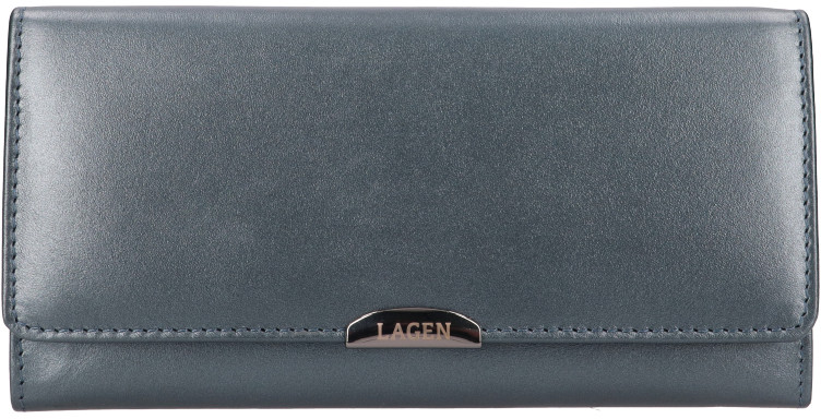 Lagen Dámská kožená peněženka 50721 METALIC GREY