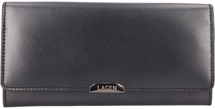 Lagen Dámská kožená peněženka 50721 METALIC BLACK