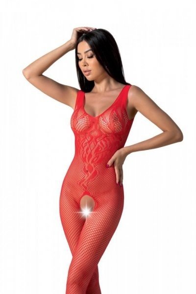 Passion BS098 červený Bodystocking One size červená