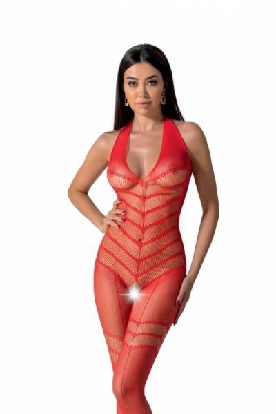 Passion BS100 červený Bodystocking One size červená