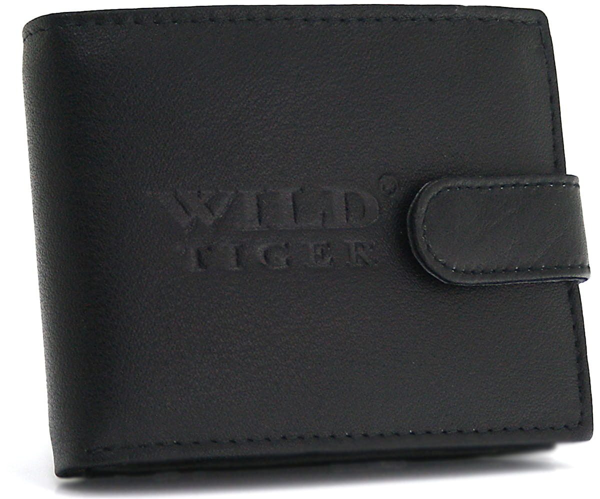 Pánská kožená peněženka na šířku Wild Tiger Robbee, černá