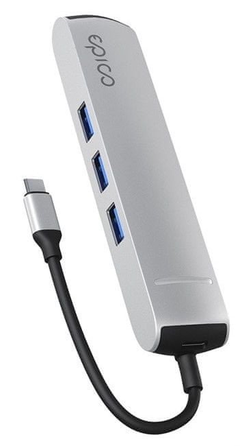 EPICO 6v1 Slim hub 8K s USB-C konektorem 9915112100069 - stříbrný