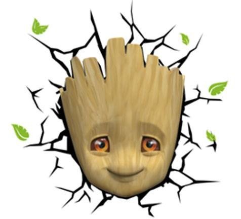 3Dlight | Marvel - 3D LED světlo Baby Groot Face